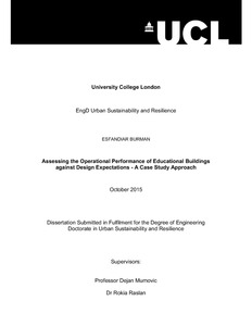 Assessing the operational performance of educational buildings against