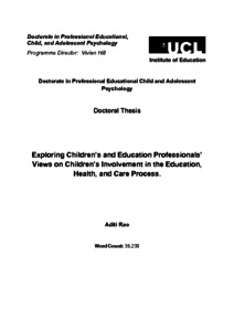 Exploring children’s and education professionals’ views on children’s ...