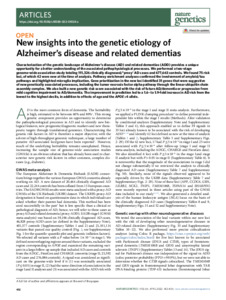 New insights into the genetic etiology of Alzheimer's disease and related  dementias