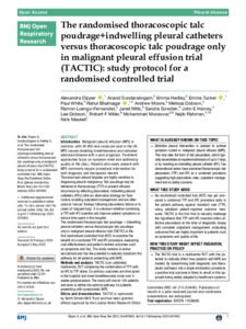 PDF) Indwelling Pleural Catheters for Malignant Pleural Effusion