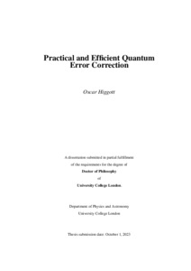 phd thesis quantum error correction